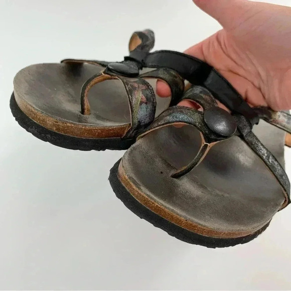 Think womens sandals size 12 43 multicolored floral toe ring - Picture 11 of 15